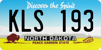 ND license plate KLS193