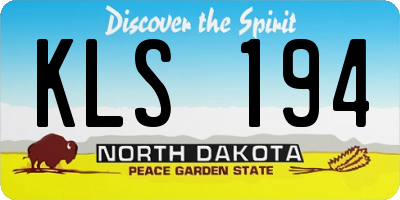 ND license plate KLS194