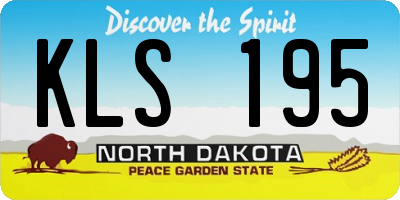 ND license plate KLS195