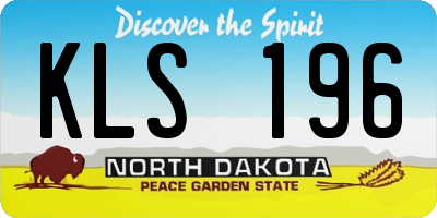 ND license plate KLS196