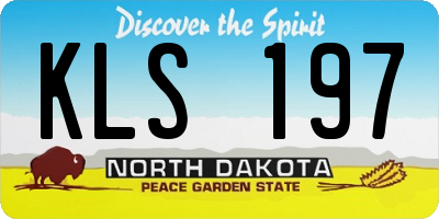 ND license plate KLS197