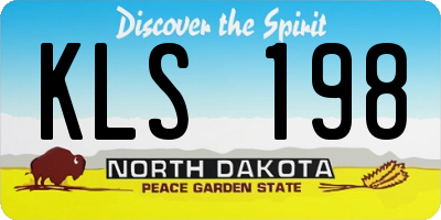 ND license plate KLS198