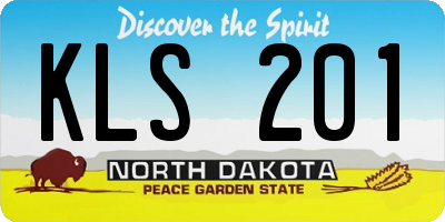 ND license plate KLS201