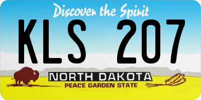 ND license plate KLS207