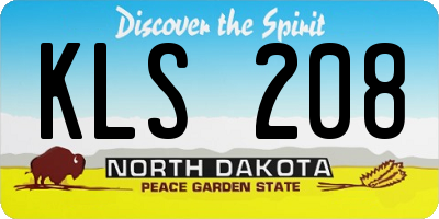ND license plate KLS208