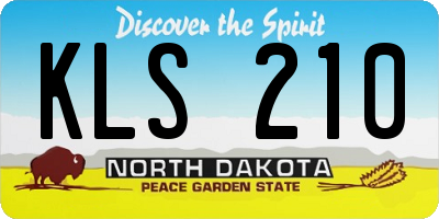 ND license plate KLS210