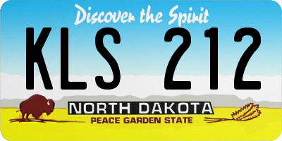 ND license plate KLS212