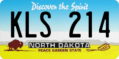 ND license plate KLS214