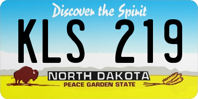 ND license plate KLS219