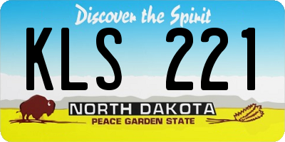 ND license plate KLS221