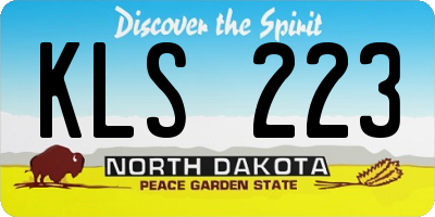 ND license plate KLS223