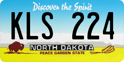 ND license plate KLS224
