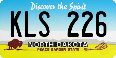 ND license plate KLS226