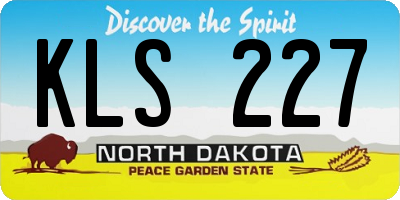 ND license plate KLS227