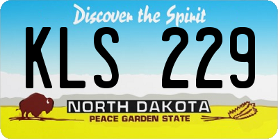 ND license plate KLS229