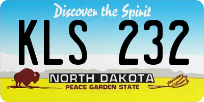ND license plate KLS232