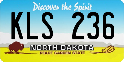 ND license plate KLS236