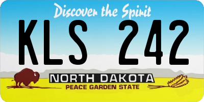 ND license plate KLS242