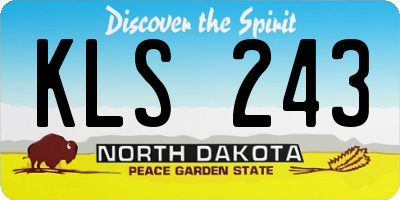 ND license plate KLS243