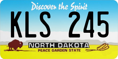 ND license plate KLS245