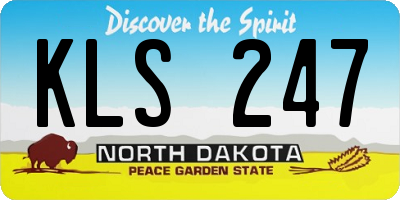 ND license plate KLS247