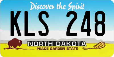 ND license plate KLS248