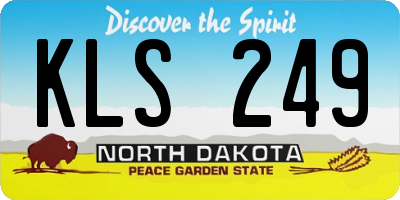 ND license plate KLS249