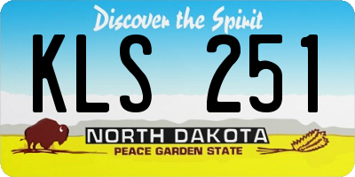 ND license plate KLS251