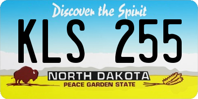 ND license plate KLS255
