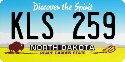 ND license plate KLS259