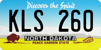 ND license plate KLS260
