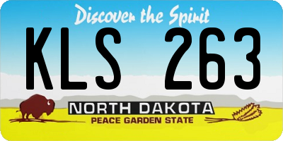 ND license plate KLS263