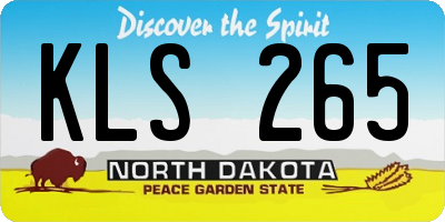 ND license plate KLS265