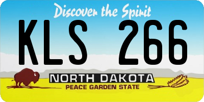 ND license plate KLS266