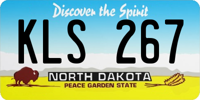 ND license plate KLS267