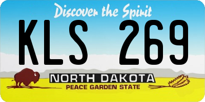 ND license plate KLS269