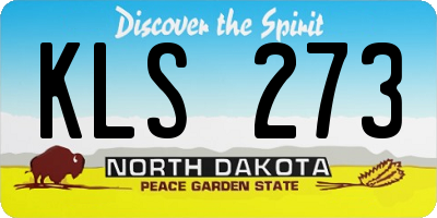 ND license plate KLS273