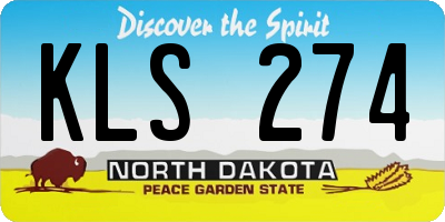 ND license plate KLS274
