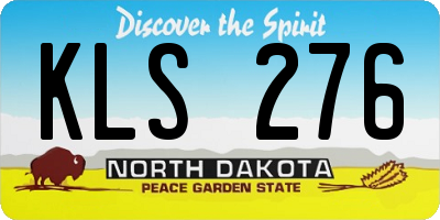 ND license plate KLS276