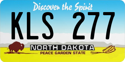 ND license plate KLS277
