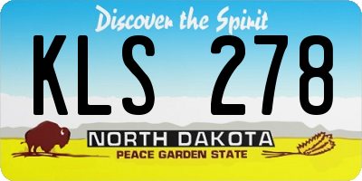 ND license plate KLS278