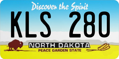 ND license plate KLS280