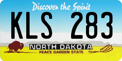 ND license plate KLS283