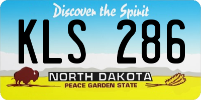 ND license plate KLS286