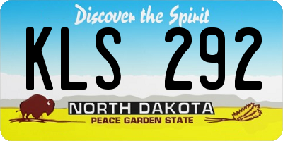 ND license plate KLS292
