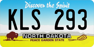 ND license plate KLS293