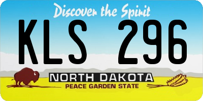ND license plate KLS296