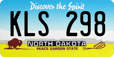 ND license plate KLS298