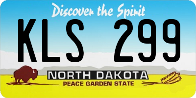 ND license plate KLS299
