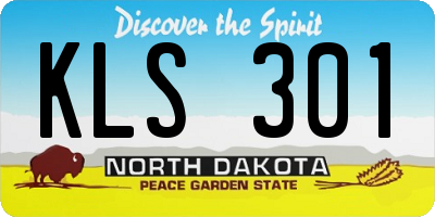 ND license plate KLS301